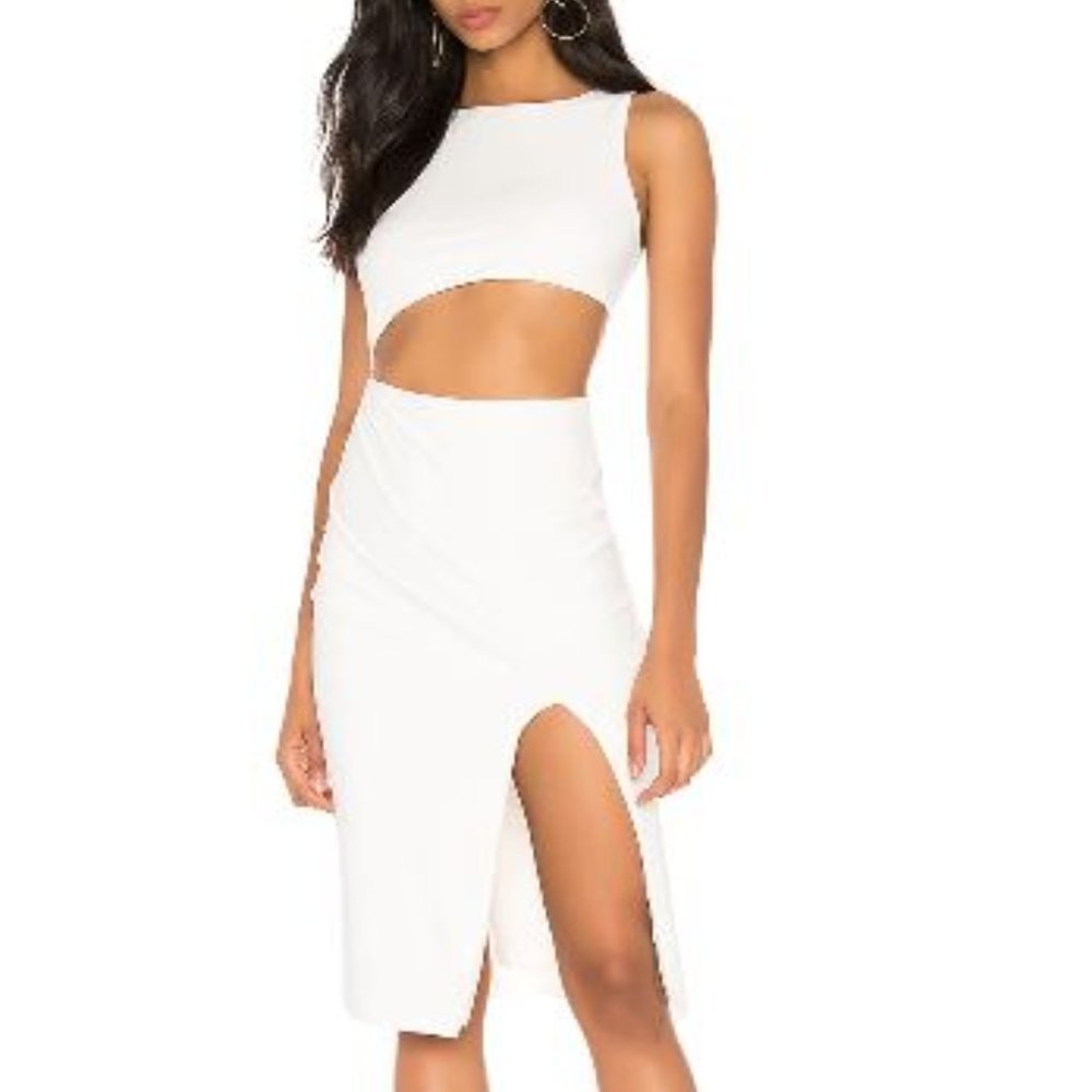 Super Down White Amira Cut Out Dress Small